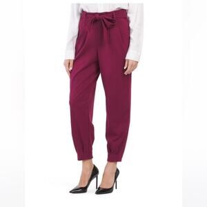 Nine West tie front dress joggers Raspberry sz XL